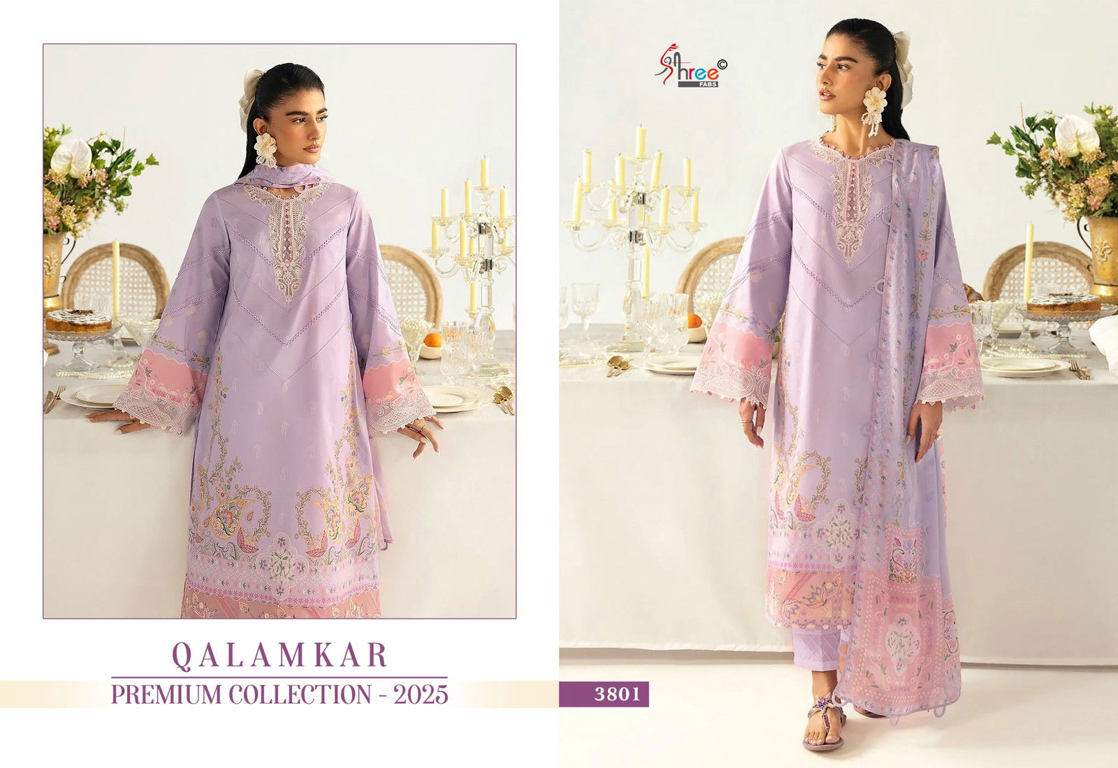 Qalamkar Premiun by Shree Collection 2025 Chiffon Dupatta Pakistani